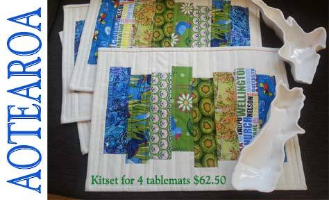 Kiwiana table mats