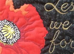 anzac mini quilt close up