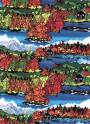 Highlands - Mountains and trees fabric 1 metre left