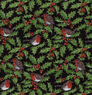 Christmas robins black
