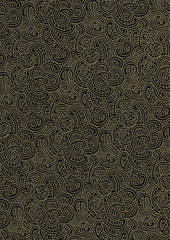 Ponga koru - beige on black