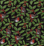 Christmas robins black