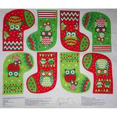 Happy Owl Stocking Panel