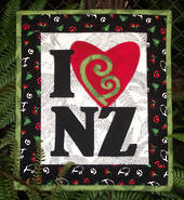 I Love NZ mini quilt pattern.