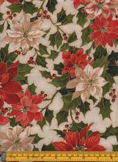 Poinsettia and Holly Cream