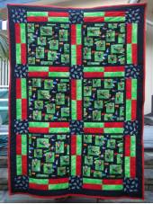 Rugby Kiwi quilt. 2 left.