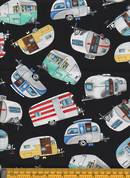 Vintage Campers Fabric