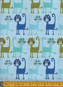 Dancing Cats fabric