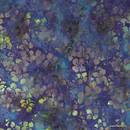 Island batiks blue mauve blossoms