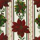 Poinsettias stripe cream