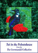 Tui in the Pohutukawa cushion